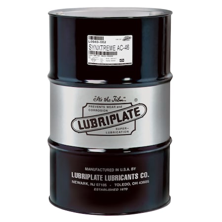 Lubriplate Synxtreme Ac-46, Drum, Polyol Ester Synthetic Air Compressor Fluid, Iso-46 - Biodegradable L0940-062